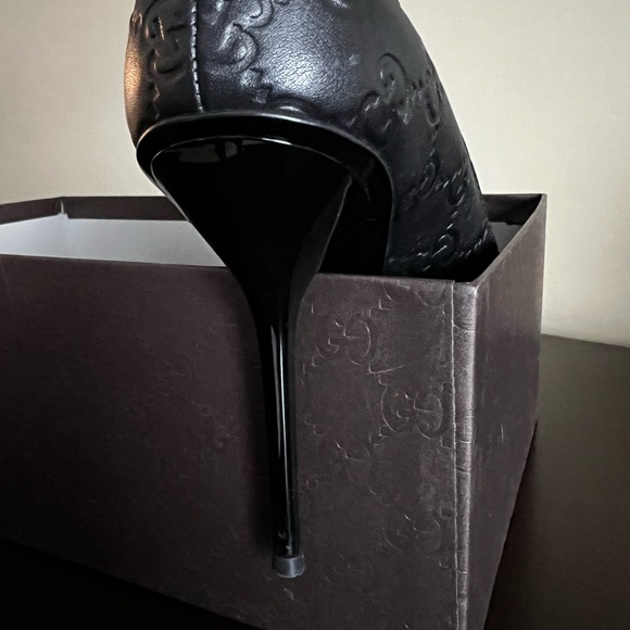 Gucci leather peep toe heels - Picture 3 of 6